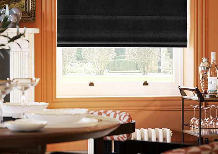 Florence Faux Suede, Classic Black - Twist&Fit Roman Blind - Image 5